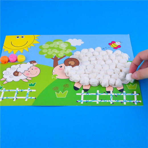 幼儿园课堂手工DIY搓纸小绵羊材料包 商品图9