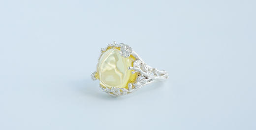 Summer Garden 系列 琥珀 植物戒指○悦物Jewelry 商品图4