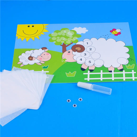 幼儿园课堂手工DIY搓纸小绵羊材料包 商品图4