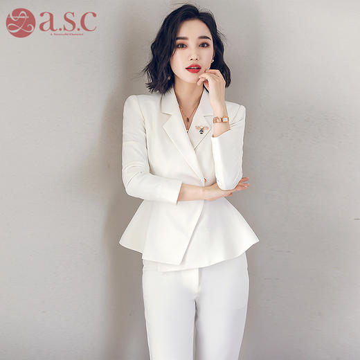 艾尚臣新款职业装时尚西装套装女工作服OL气质西服工装正装 商品图2