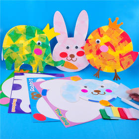 幼儿园课堂手工DIY彩色动物薄纸材料包