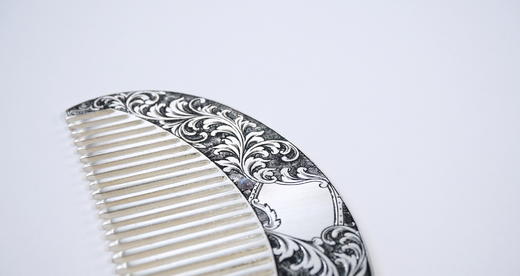 意大利经典雕金 990银梳子○悦物Jewelry 商品图7