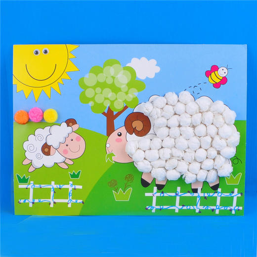 幼儿园课堂手工DIY搓纸小绵羊材料包 商品图11