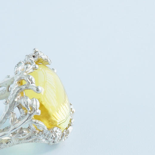 Summer Garden 系列 琥珀 植物戒指○悦物Jewelry 商品图1