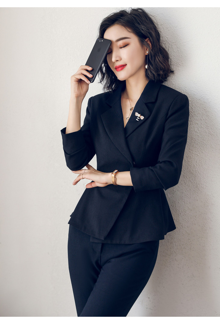 艾尚臣新款职业装时尚西装套装女工作服ol气质西服工装正装