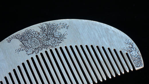 意大利经典雕金 织纹雕金 990银梳子○悦物Jewelry 商品图5