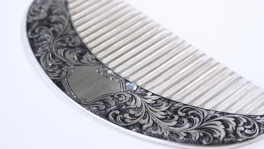 意大利经典雕金 990银梳子○悦物Jewelry 商品图8