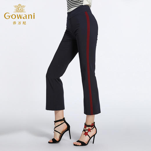 乔万尼春季时尚高腰修身显瘦休闲超火喇叭裤九分裤EB3F269 商品图2