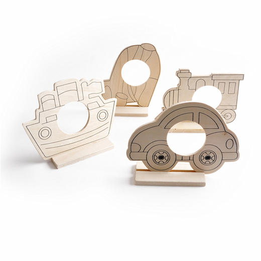 幼儿园课堂手工DIY木质交通工具相框材料包 商品图4