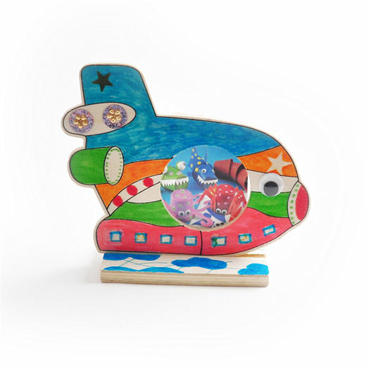 幼儿园课堂手工DIY木质交通工具相框材料包 商品图9