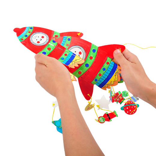 幼儿园课堂手工DIY卡纸火箭吊饰材料包 商品图3