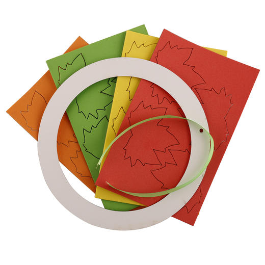 幼儿园课堂手工DIY枫叶EVA环吊饰材料包 商品图8