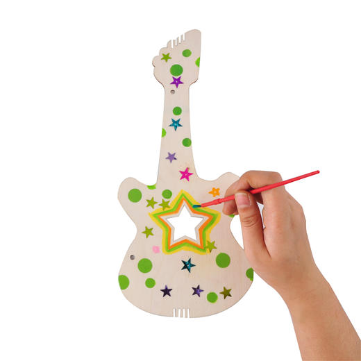 【美可—表演区】幼儿园课堂手工DIY音乐木吉他材料包 商品图5