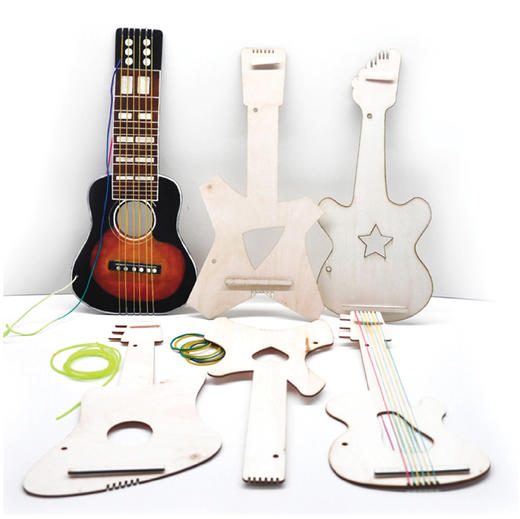 【美可—表演区】幼儿园课堂手工DIY音乐木吉他材料包 商品图7