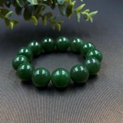 【复古】和田玉（碧玉）玉珠手串 商品图1