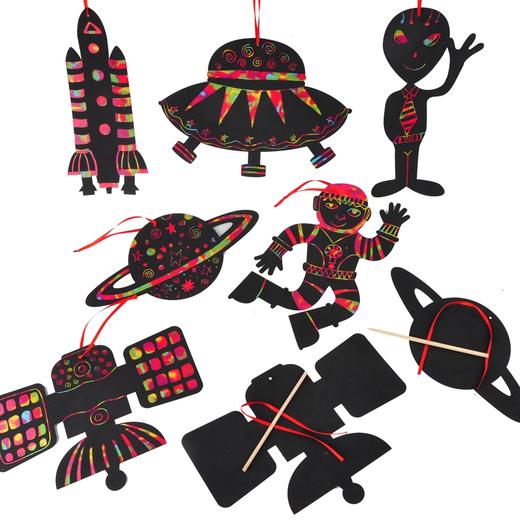 幼儿园课堂手工DIY美卡创意太空刮刮卡材料包 商品图10