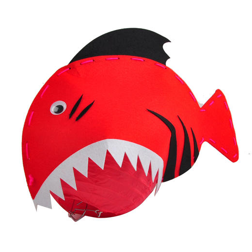 幼儿园课堂手工diy创意美工不织布鲨鱼帽子材料包