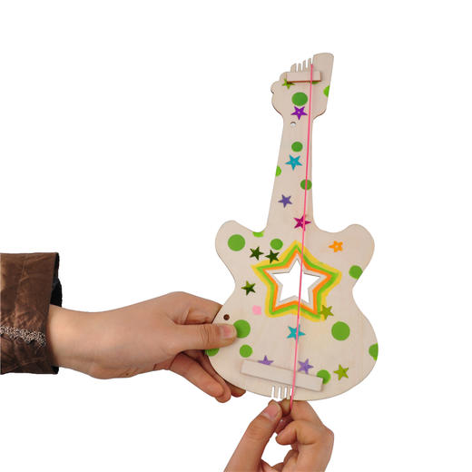 【美可—表演区】幼儿园课堂手工DIY音乐木吉他材料包 商品图9