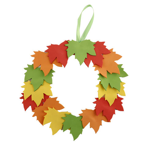 幼儿园课堂手工DIY枫叶EVA环吊饰材料包 商品图1