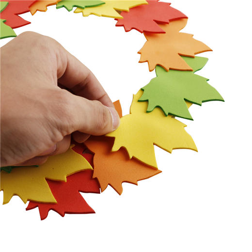 幼儿园课堂手工DIY枫叶EVA环吊饰材料包 商品图6