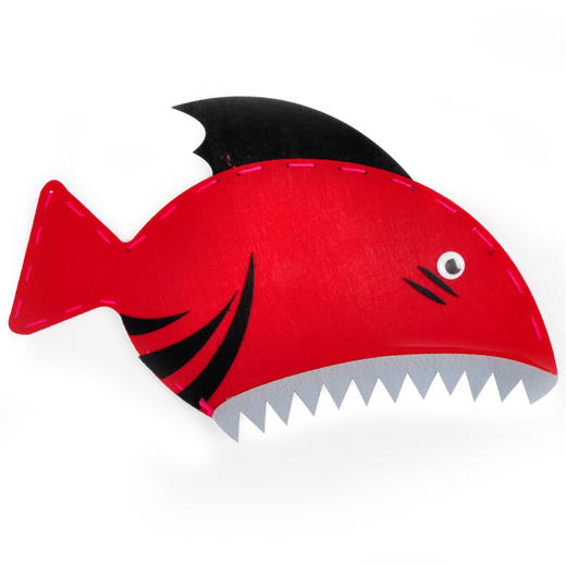 幼儿园课堂手工diy创意美工不织布鲨鱼帽子材料包