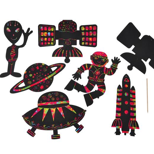 幼儿园课堂手工DIY美卡创意太空刮刮卡材料包 商品图4