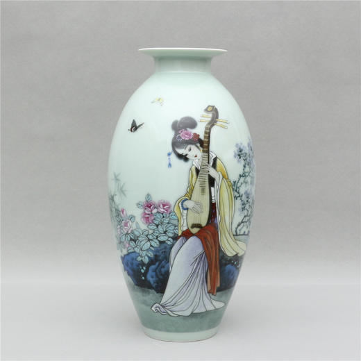 戴荣华作品 绝代佳人 仕女(二)新彩折沿瓶