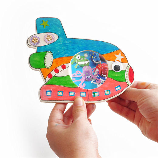 幼儿园课堂手工DIY木质交通工具相框材料包 商品图5