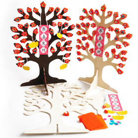 幼儿园课堂手工DIY创意美工木质发财树材料包