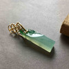冰种阳绿俏色翡翠生生不息印章吊坠18k黄金钻石镶嵌 商品缩略图2