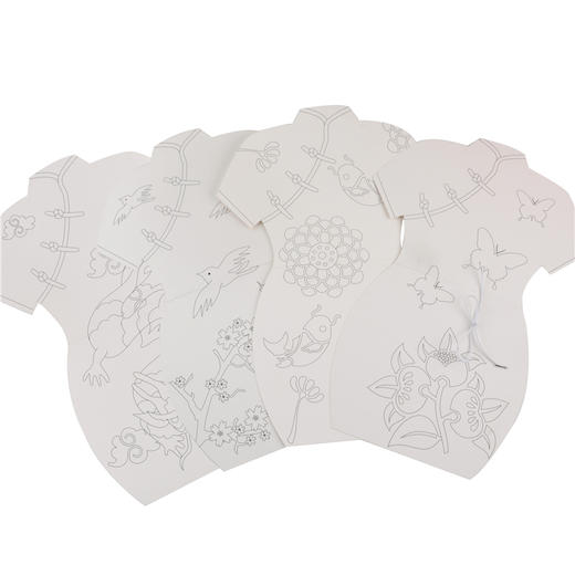 MEIKE美可【涂色旗袍】幼儿园课堂手工DIY纸质涂色旗袍材料包 商品图7