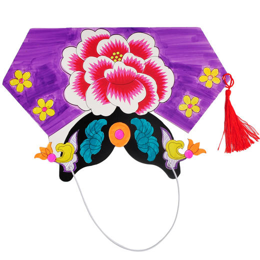 幼儿园课堂手工DIY格格旗头纸板头饰材料包 商品图12