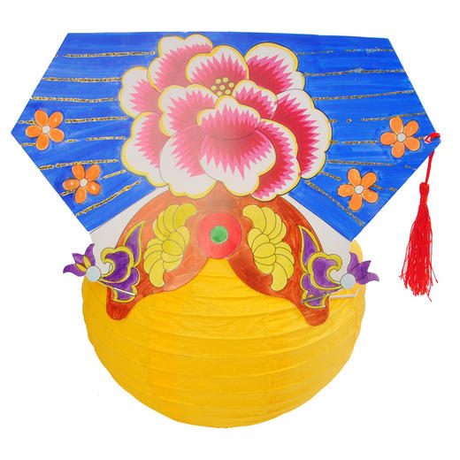 幼儿园课堂手工DIY格格旗头纸板头饰材料包 商品图1