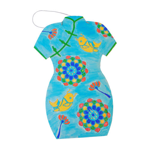 MEIKE美可【涂色旗袍】幼儿园课堂手工DIY纸质涂色旗袍材料包 商品图2