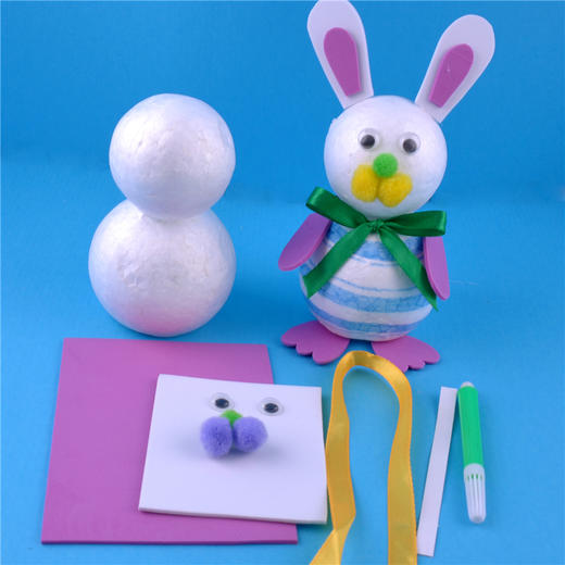 幼儿园课堂手工DIY 小兔和小鸡保利龙材料包 商品图14