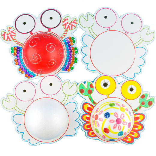 幼儿园课堂手工DIY半球保利龙大螃蟹材料包 商品图10