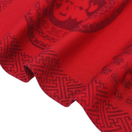 SAINTJOY 上久楷 真丝长巾 万福金安·暗红 CJ16541 商品图3