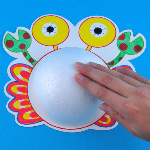 幼儿园课堂手工DIY半球保利龙大螃蟹材料包 商品图6