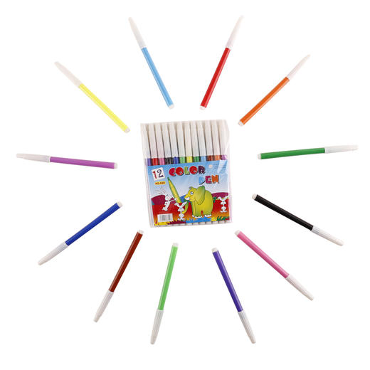 幼儿园课堂手工DIY创意工具12色水彩笔 商品图1