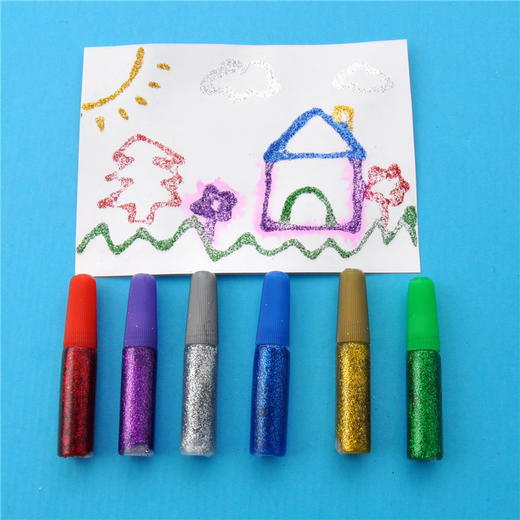 幼儿园课堂手工DIY手工美术美劳创意工具6ML金葱胶水（6支装） 商品图1