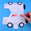 路面上的交通 幼儿园课堂手工DIY涂色小汽车创意手工 商品缩略图8