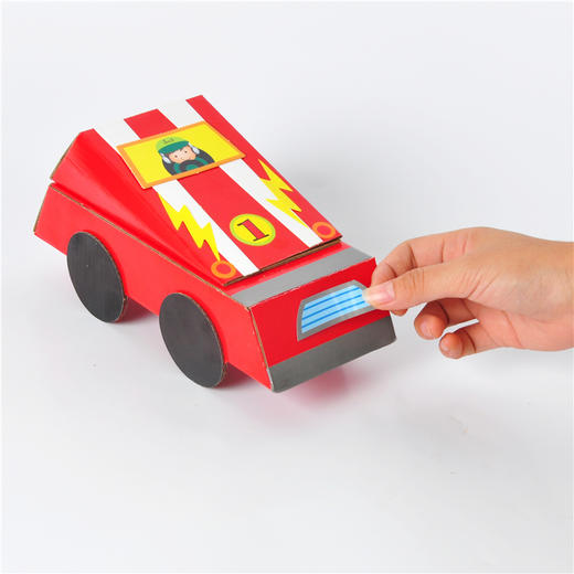 3D汽车 赛车校车雪糕车幼儿园课堂手工DIY创意手工材料包 商品图12