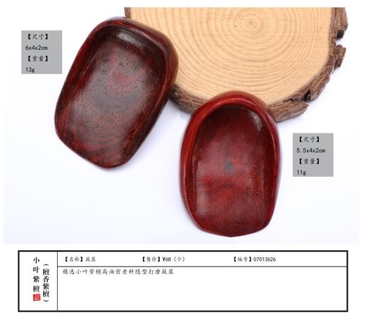 【一物一拍】小叶紫檀（檀香紫檀）千元以内手把件系列拍⑧ 商品图1