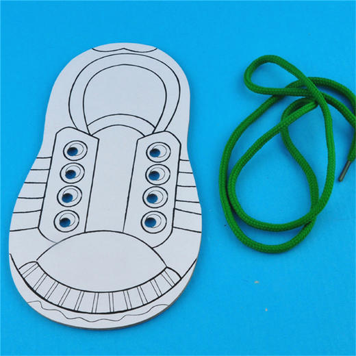 【美可—生活区】幼儿园课堂手工DIY创意手工 穿鞋带材料包 商品图2