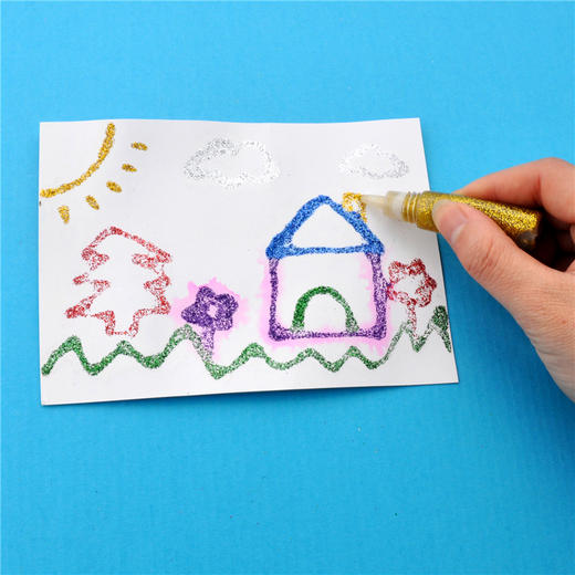 幼儿园课堂手工DIY手工美术美劳创意工具6ML金葱胶水（6支装） 商品图6