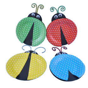 幼儿园课堂手工DIY创意手工纸盘瓢虫材料包