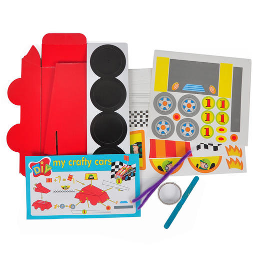 3D汽车 赛车校车雪糕车幼儿园课堂手工DIY创意手工材料包 商品图7