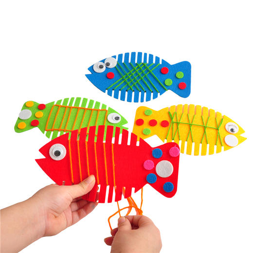 【美可—生活区】幼儿园课堂手工DIY，创意手工不织布鱼绕线板材料包 商品图2