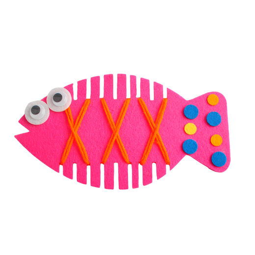 【美可—生活区】幼儿园课堂手工DIY，创意手工不织布鱼绕线板材料包 商品图5