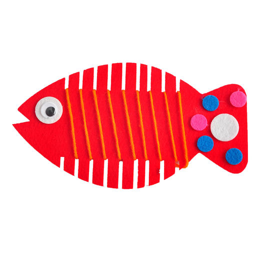 【美可—生活区】幼儿园课堂手工DIY，创意手工不织布鱼绕线板材料包 商品图1